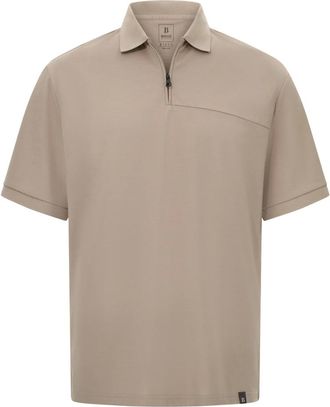 Boggi Milano Tops, Heren, Beige, 2Xl, B Tech Cool Jade Half-Zip Polo Shirt