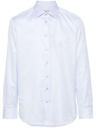 Etro paisley-pattern cotton shirt - men - Cotton - 39 - Blue