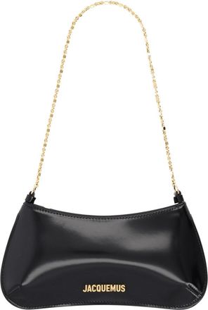 Jacquemus Small Handbag With Gold Chain And Curved Silhouette