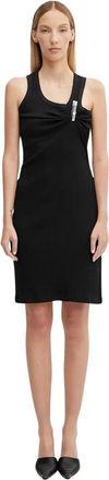 Coperni Washing Clip Rib Jurk - Dames - Korte kleedjes - Zwart - M - Katoen - Kleedjes