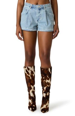 Steve Madden Cici Cuff Denim Short in Seabreeze Blue at Nordstrom, Size 24