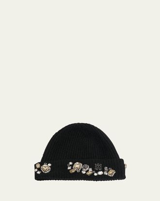 Amiri Mens Chunky Crystal Beanie Hat