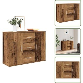 vidaXL Credenza con ante - vidaXL Credenza Legno Antico 90x29,5x65 cm in Legno Multistrato - Credenza per oggetti