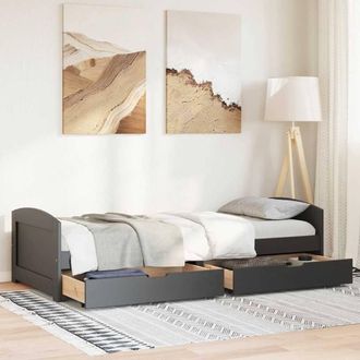 Berkfield Home Beautiful Day Bed with 2 Drawers without Mattress IRUN Black 90x200 cm