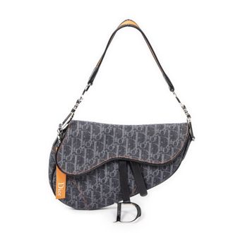 Dior Pre-owned Womens Flight Saddle Bag Shoulder Bag - Blue - One Size
