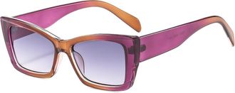 Generic Outdoor Women Vacation Sunglasses Driving Commuter Men Trendy Sun Glasses(Purple)