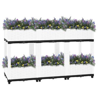 Berkfield Home Raised Bed 120x40x71 cm Polypropylene in White | Size: 120 x 40 x 71 cm