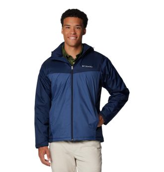 Columbia Mens Glennaker II Sherpa Lined Jacket, Collegiate Navy/Dark Mountain, XL