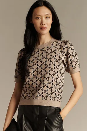 Maeve The Maxine Puff-Sleeve Sweater Tee