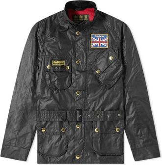 Barbour International Union Jack Jacket - Heren - Zomerjassen - Zwart - S - Katoen - Jassen