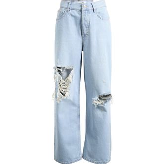 Topshop Ripped Column Jeans in Mblue at Nordstrom, Size 30 X 32