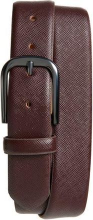 Nordstrom Waylen Saffiano Leather Belt in Brown at Nordstrom Rack, Size 36