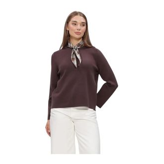 Object Objreynard O-Neck Pullover - Dames - Ronde hals truien - Bruin - XL - Polyester - Truien & Vesten