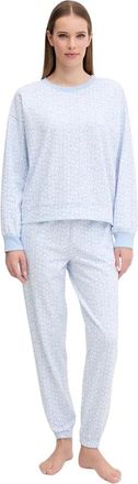DKNY Pyjamaset - Dames - Pyjama - Blauw - M - Katoen - Nachtkleding