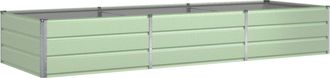 vidaXL Jardinera Verde Pastel 290 X 100 X 45 Cm Acero Galvanizado Vidaxl