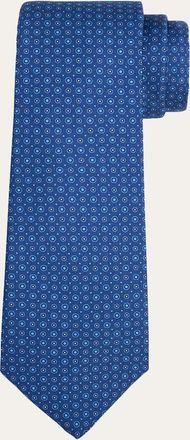 Kiton Mens Micro-Circle Silk Sevenfold Tie