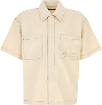 Amiri Light Beige Regular Logo Shirt