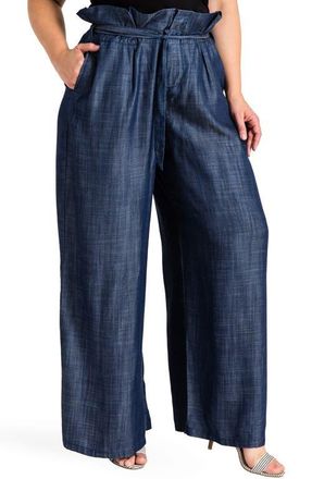 Standards & Practices Cleo Wide Leg Pants in Dark Blue at Nordstrom, Size 1X