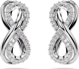 Swarovski Oorbellen Infinity Wit - Dames - Oorbellen - Grijs - ONE Size - Accessoires