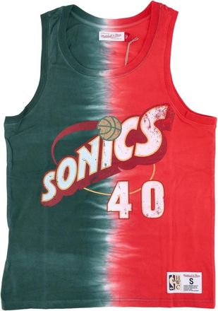 Mitchell & Ness NBA Tie Dye Tank Shawn Kemp - Heren - Fitness - Veelkleurig - XL - Katoen - Fitness