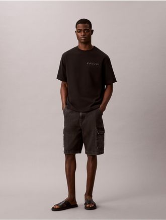 Calvin Klein Jeans Calvin Klein Mens 90s Denim Cargo Shorts - Black - 29
