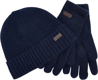 Barbour Conjunto Regalo Gorro y Guantes Carlton - Accessories - Hombre - Azul - ONE SIZE