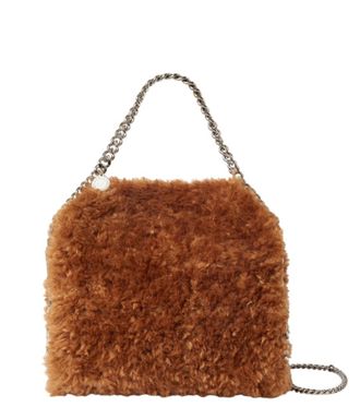 Stella McCartney Brown Falabella Plush Tiny Tote