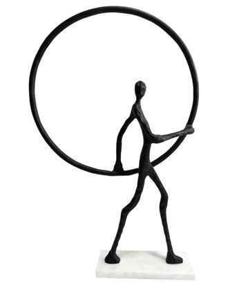 Sagebrook Home 28X15in Man With Ring On Marble Base