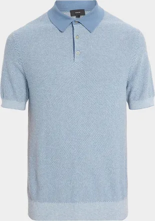 Vince Men & apos;s Geometric-Jacquard Wool-Blend Polo Sweater
