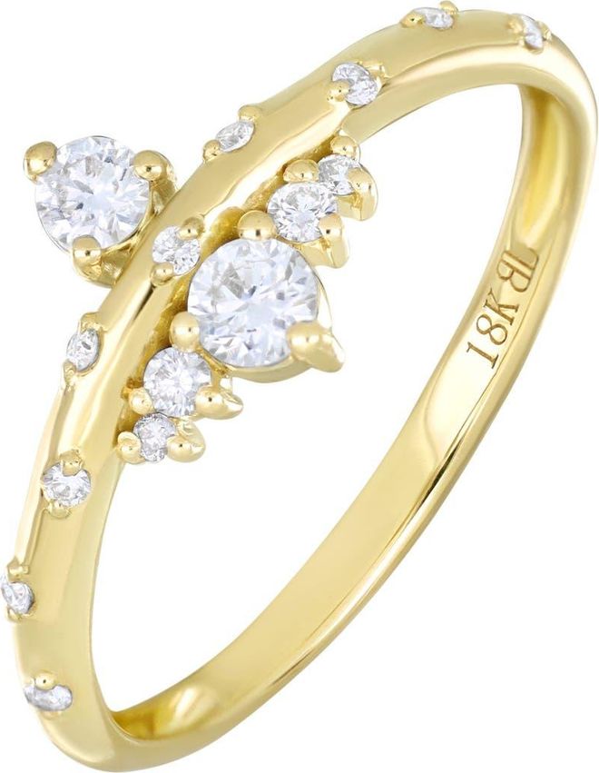 Bony Levy Solstice Diamond Stacking Ring in 18K Yellow Gold at ...