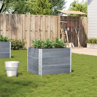 Berkfield Home Garden Planter Grey 80x60 cm Solid Wood Pine