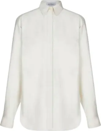Ferragamo Womens Nappa Oversized Shirt In White