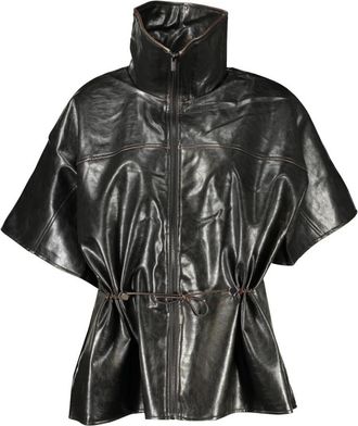 Desigual Richmond High Neck Poncho - Dames - Ponchos - Zwart - ONE Size - Jassen