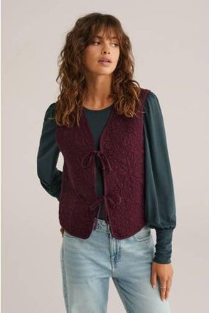 WE Fashion gilet donkerrood