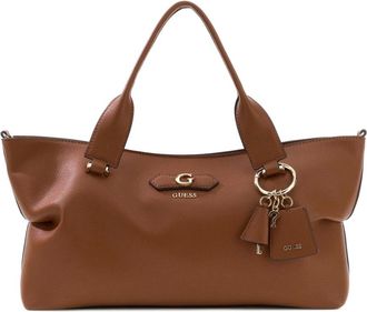 Guess Suzy 3 Comp Satchel - Dames - Shoppers - Bruin - ONE Size - Tassen