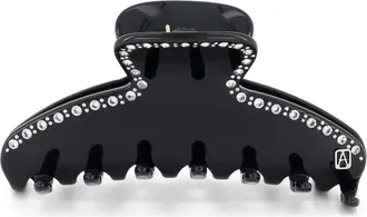 Alexandre de Paris Acetate And Strass Saint Germains Claw Clip in Black at Nordstrom