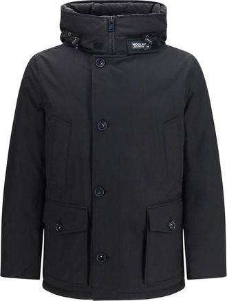 Woolrich Black Cotton Shell Mens Jacket