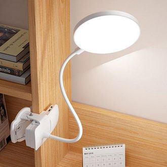 OEM L&aacute;mpara De Lectura Led Con Pinza, L&aacute;mpara Para Libros, L&aacute;mpara Con Pinza, Recargable Por Usb, Flexible, 3 Niveles De Luz, Cama Y Escritorio