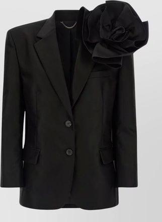 Magda Butrym 04 blazer flower detail single breasted