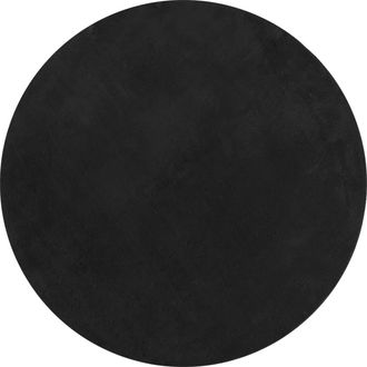 vidaXL Vidaxl - Alfombra De Pelo Corto Suave Lavable Huarte Negro &Oslash; 160 Cm