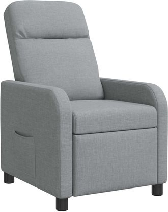 vidaXL Recliner Gris Claro Tela Vidaxl