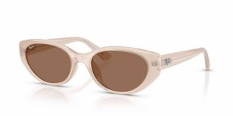 Ray-Ban Womens 0Rb4457D Sunglasses In Opal Beige Dark Brown