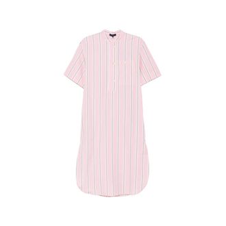 SOEUR Ilya Striped Pocket Midi Shirt Dress