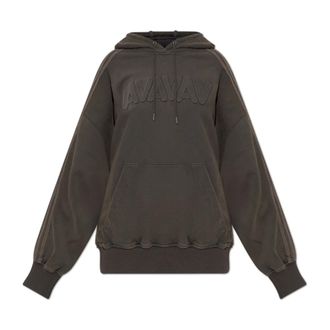 adidas Originals Adidas Originals, Hoodies, female, Brown, Size: XL Logo-embossed Oversized Hoodie