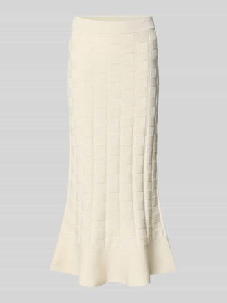HUGO BOSS Enganliegender Midi-Rock aus Viskose-Mix Modell Foppy in Offwhite, Gr&ouml;&szlig;e XL