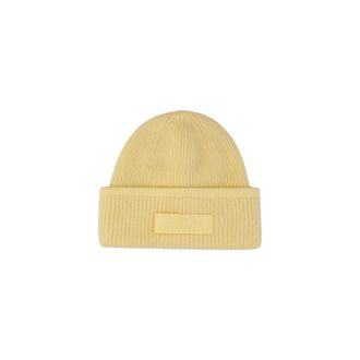 Jacquemus Le Bonnet Gros Grain - Dames - Hoeden - Geel - ONE Size - Wol - Accessoires