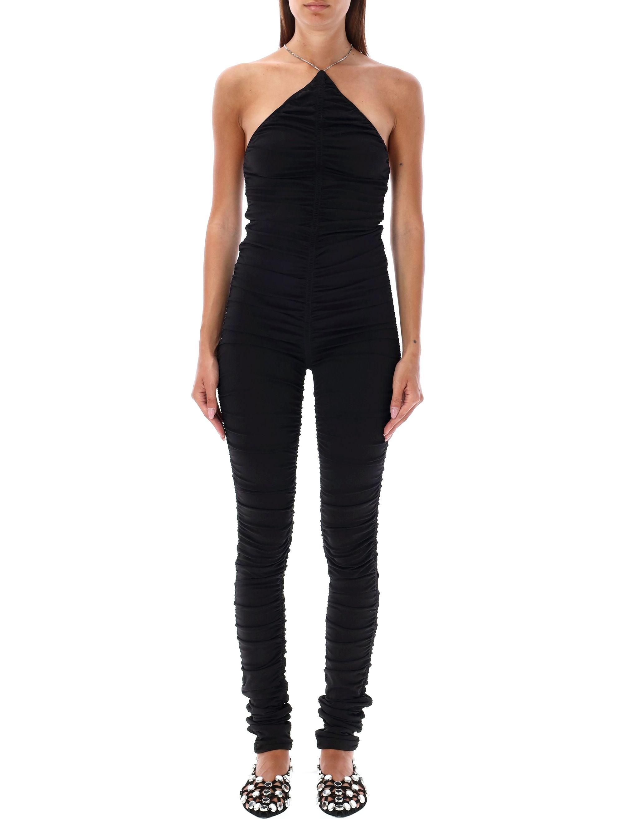オールインワン・サロペット THE ATTICO FW24 JUMPSUIT DRAPED (247WCO14A014 100) The Attico: Black Jumpsuits now up to −71% | Stylight