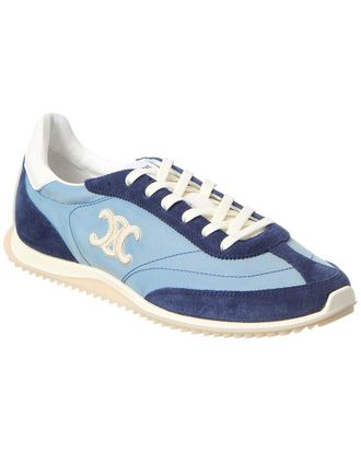 Celine Celine Troimphe Low Top Suede & Nylon Sneaker