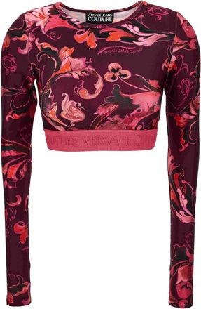 Versace Jeans Couture Top con stampa barocca - Rosa
