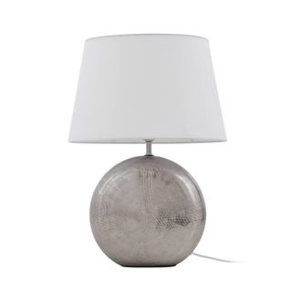 Lindby L&aacute;mpara De Mesa florentino En Blanco Textura, Tela, Tejido, Seda - Lindby